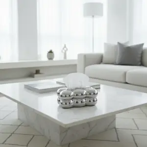 Cloud Chrome Tissue Box