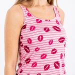 Pink Kisses Pajama Set – Short Sleeve, Relaxed Fit