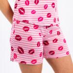 Pink Kisses Pajama Set – Short Sleeve, Relaxed Fit