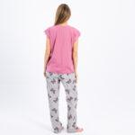 Butterfly Cotton Pajama Set With Pants