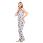 Women’s Butterfly Print Pajama Set – Sleeveless Top & Long Pants