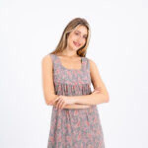 Vintage Rose Paisley Charm Sleeveless Dress