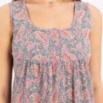 Vintage Rose Paisley Charm Sleeveless Dress