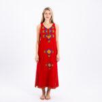 Women’s Sleeveless Embroidered Cotton Nightgown