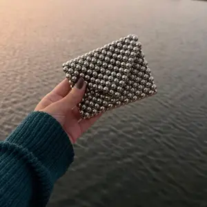 Silver Beaded Clutch