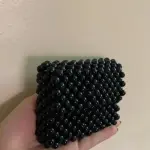 Handcrafted Black Beaded Clutch