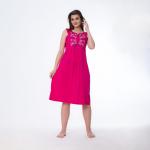 Sleeveless Cotton Nightgown – Short, Embroidered & Perfect for Summer Comfor