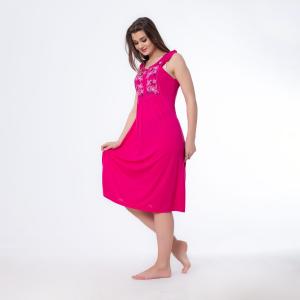 Sleeveless Cotton Nightgown – Short, Embroidered & Perfect for Summer Comfor