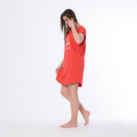 Printed Cotton Nightgown – Short, Half Sleeves & Perfect for Summer Comfort