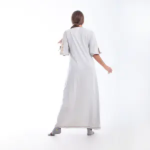 Embroidered Cotton Summer Nightgown – Long, Wide-Sleeve Design for Breathable Comfort