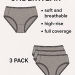 Women’s High-Waist Cotton Briefs(Pack of 3)