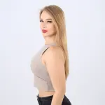 Cotton Ribbed Sleeveless Crop Top – Casual Fitted Tank for Women