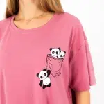 Cotton Nightdress with Cute Panda Print
