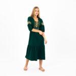 Embroidered Elegance: 100% Cotton Nightdress