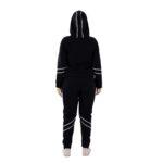 Women’s Black Hooded Tracksuit Set – Zip-Up Hoodie & Jogger Pants