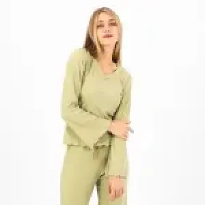 Women’s Long Sleeve Cotton Pajama Set – Soft, Elegant & Relaxed Fit