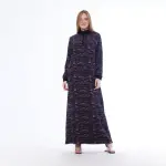 Winter Embroidered Nightdress – Zipper & Side Pockets