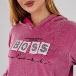 Velvet “BOSS Love” Cozy Hoodie & Jogger Set – Winter Loungewear