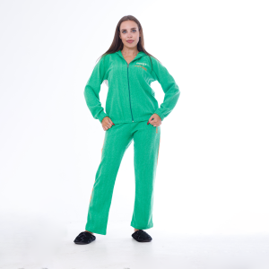 Winter Embroidered Milton Cotton Pajama Set