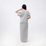 Long Cotton Nightgown with Floral Embroidery