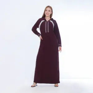 Winter Cotton Home Dress – Hooded with Zipper