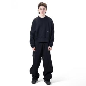 Black Boxy Crewneck