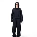 Black Boxy Crewneck