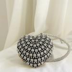 Black Mini Heart-Shaped Clutch