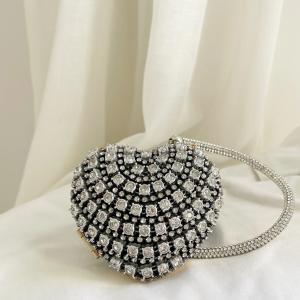 Black Mini Heart-Shaped Clutch