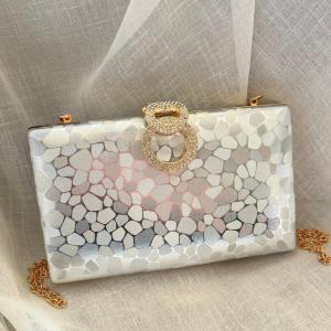 Silver Gold Aurora Clutch