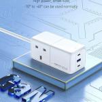 Recci RC48U Wall Charger, 3 Ports, 65W - White