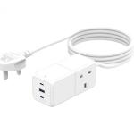 Recci RC48U Wall Charger, 3 Ports, 65W - White
