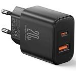 Joyroom JR-TCF05 Flash Series EU 20WA USB C/USB A Dual-Port Charger, Black