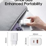 Joyroom JR-TCF05 Flash Series EU 20WA USB C/USB A Dual-Port Charger, Black