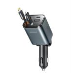 JOYROOM 4-in-1 Retractable Cable Car Charger, 65W, JR-CCL05