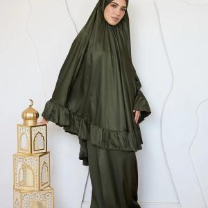 OLIVE SATIN SET ISDAL