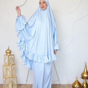 BABY BLUE SATIN SET ISDAL