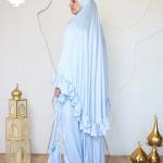BABY BLUE SATIN SET ISDAL