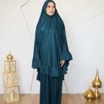 TEAL SATIN SET ISDAL