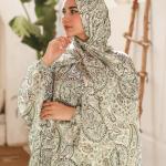 GREEN AURORA PRINT CLASSIC SATIN ISDAL