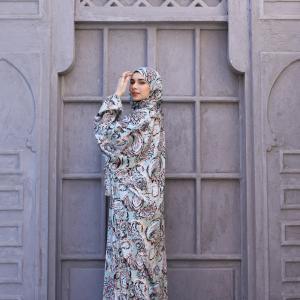 GREEN PAISLEY PRINT CLASSIC SATIN ISDAL