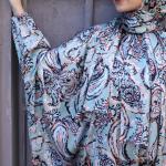 GREEN PAISLEY PRINT CLASSIC SATIN ISDAL