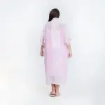 Satin Robe with Long Cotton Nightgown – Sleeveless & Perfect for Summer Comfor