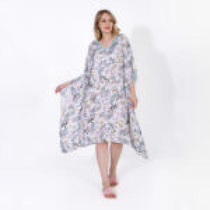 White Floral Cotton Nightgown