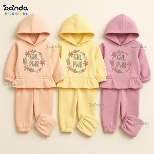 ترنج بيتي خروجي ميلتون مبطن وبر سوفت ، تطريز grl pwr