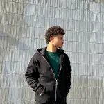 Zip up hoodie Oversize Black