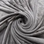 Flannel Fleece Throw Blanket (Gray)