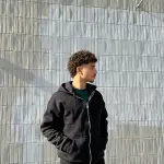 Zip up hoodie Oversize Black