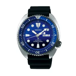 SEIKO Men's Hand Watch PROSPEX Black Rubber Strap, Blue Dial