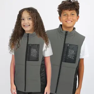 Kids Gray Puffer Vest